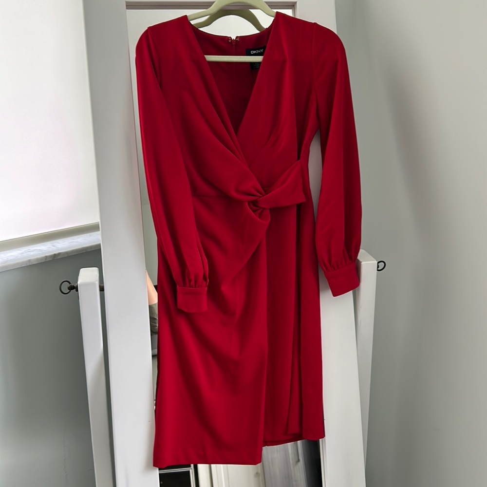 Red dress by DKNY size 8